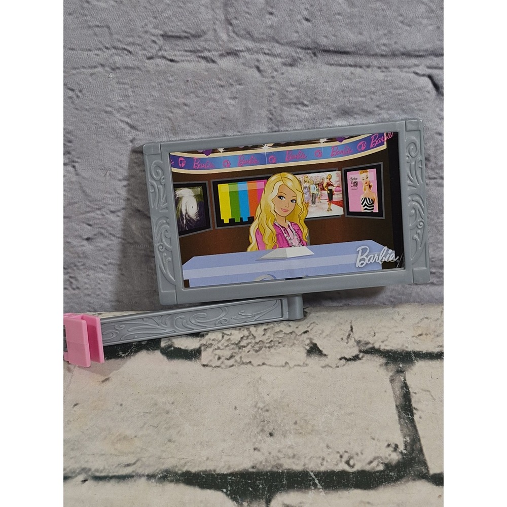 Mattel 2009 Barbie Doll Glam Vacation Beach House Flat Screen TV Replacement